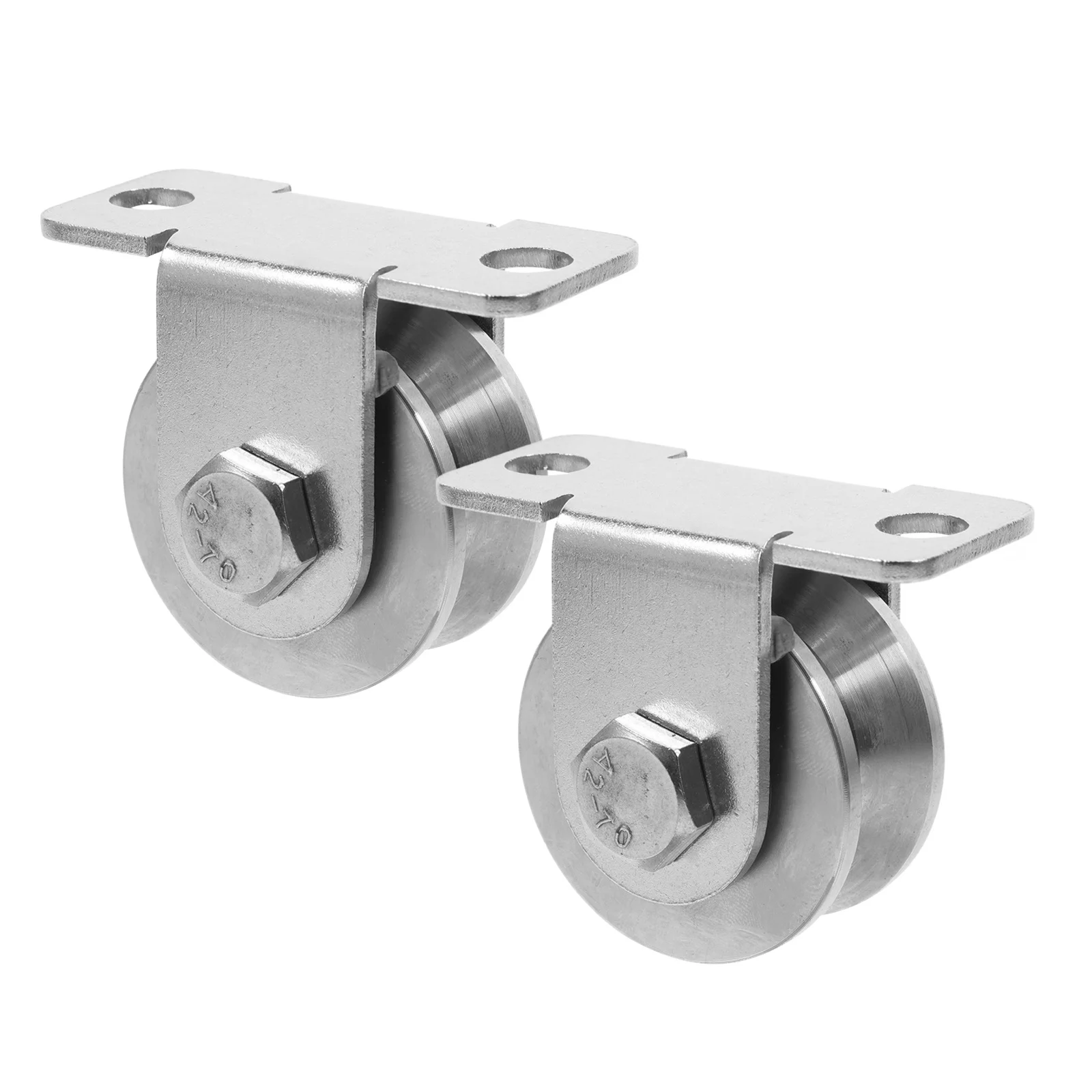 

2Pcs Stainless Steel Rope Pulley Wall Mounted Internal Bearings Smooth Operation Sliding Door Heavy Duty Cable Pulley Wheel