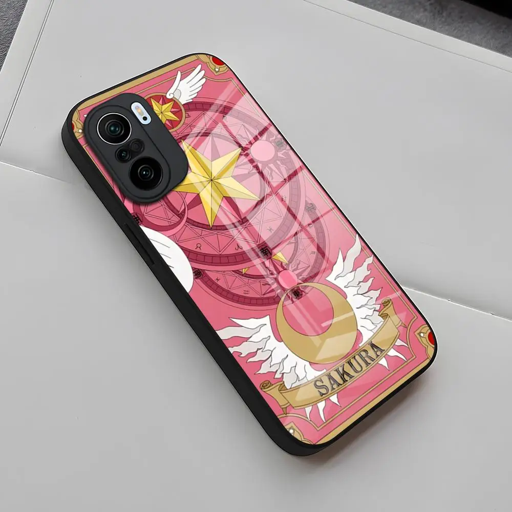 Card Captor SAKURA Cartoon Phone Case For Redmi 13 12 13c 12c Note 13 Pro Plus 11 12 Pro 10 12s 11s Tempered Glass Back Cover