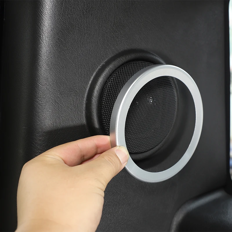 

For Hummer H2 2003-2007 Aluminum alloy silver car styling trunk horn ring cover sticker car interior accessories