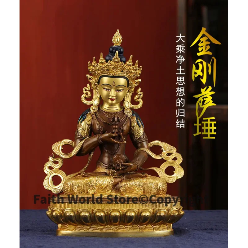 2025 large -High-grade gilding Buddha brass statue- HOME family TOP effective protection Tibetan Nepal Vajrasattva Buddha