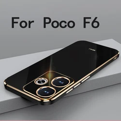 For Poco F6 Case Cover For Poco F6 High Quality Soft TPU Anti-fingerprint Camera Protection Case Cover