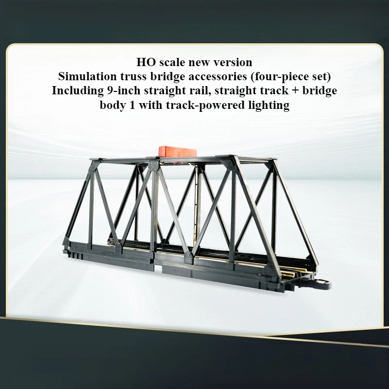 Vía de tren a escala HO BACHMANN 1/87, simulación de vía de tren, riel de metal, piezas de puente ferroviario de aleación de níquel, se pueden iluminar