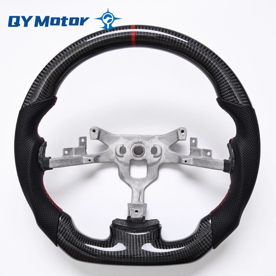 Real Carbon Fiber Perforated Leather Steering Wheel For Chevrolet Corvette C6 Z06 ZR1 2006-2013 Racing Sport Wheel