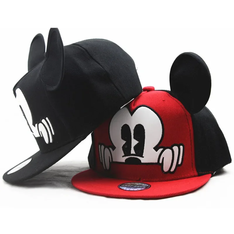 Cartoon Mickey Mouse Baby Kids Hat Boy Girl Travel Caps Mickey Minnie Princess Frozen Baby Caps Gift Adjustable 2-8Y