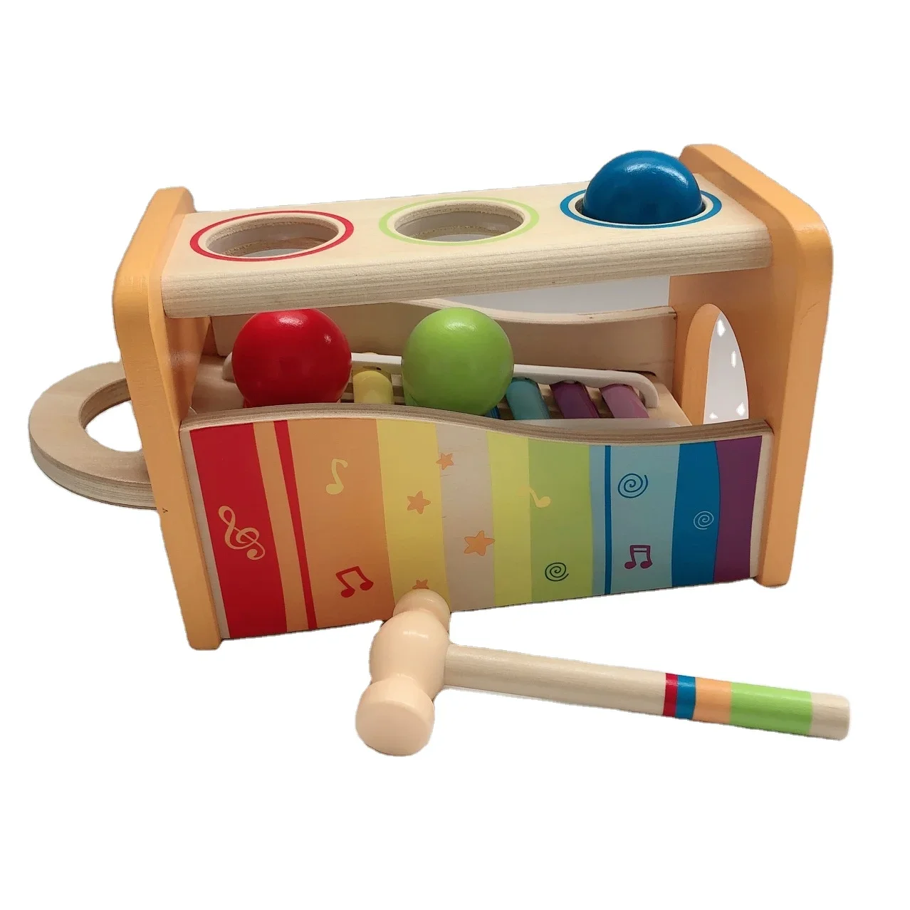 New Toy Xylophone Montessori Educational Toy Wooden Eight-Notes Frame Style Xylophone Children Kids Baby Musical Funny Toys