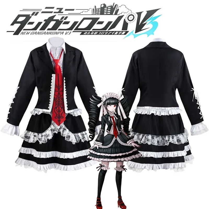 Traje Cosplay para Mulheres, Jogo Danganronpa, Celestia, montado por Yasuhiro Taekwondo, Trajes de Halloween, Uniforme Escolar