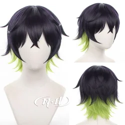 ND Oliver Aiku Cosplay Wigs Blue Anime Lock Cosplay Dark Purple Hair Wigs for Comic Con Coser Costume Theme Party Synthetic
