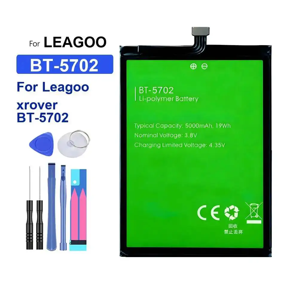 

High Capacity Mobile Phone Battery For Leagoo Xrover BT-5702 5000Mah Good Low-Temperature Performance
