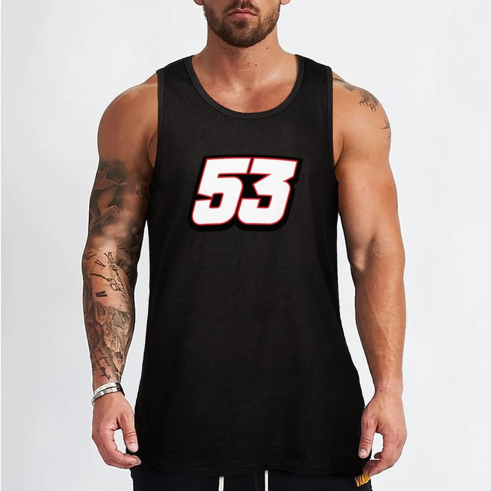 Deniz Oncu Number 53 Tank Top Sports clothing Men's sleeveless gym shirts