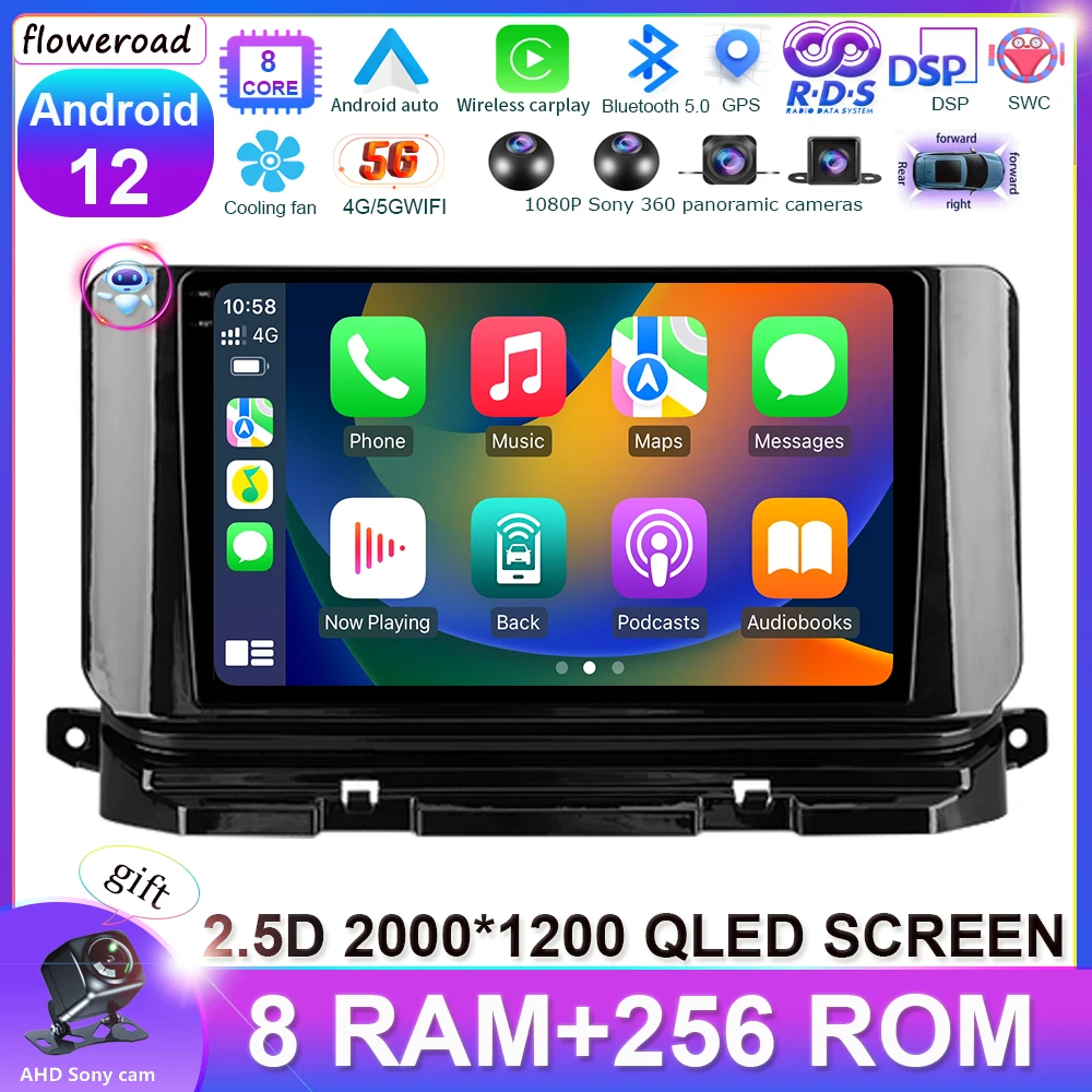 

Carplay Android 13 256GB DSP Car Radio For Skoda Octavia 4 A8 2019 - 2021 Stereo Multimedia Video GPS Navigation Player BT 5.0