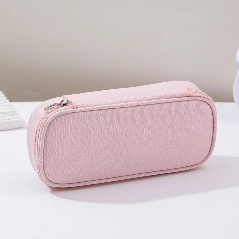 

New Large Capacity Pen Bag Lightweight Solid Color Pencil Box Multi-Purpose Stationery Organizer Office School Supplies