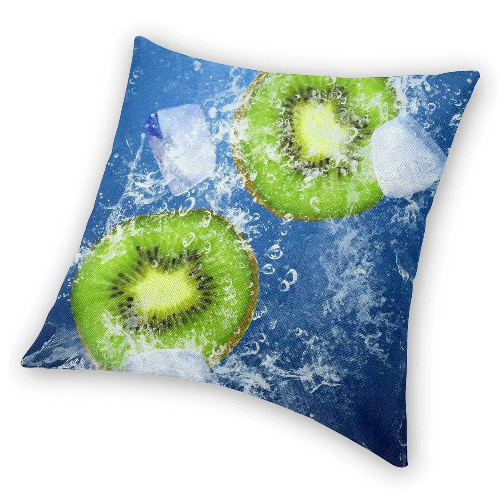 Kiwis Fruit Frutiger Aero Square Pillow Cases  Cushion Covers Creative Zippered Decor Pillowcover for Sofa 40x40cm