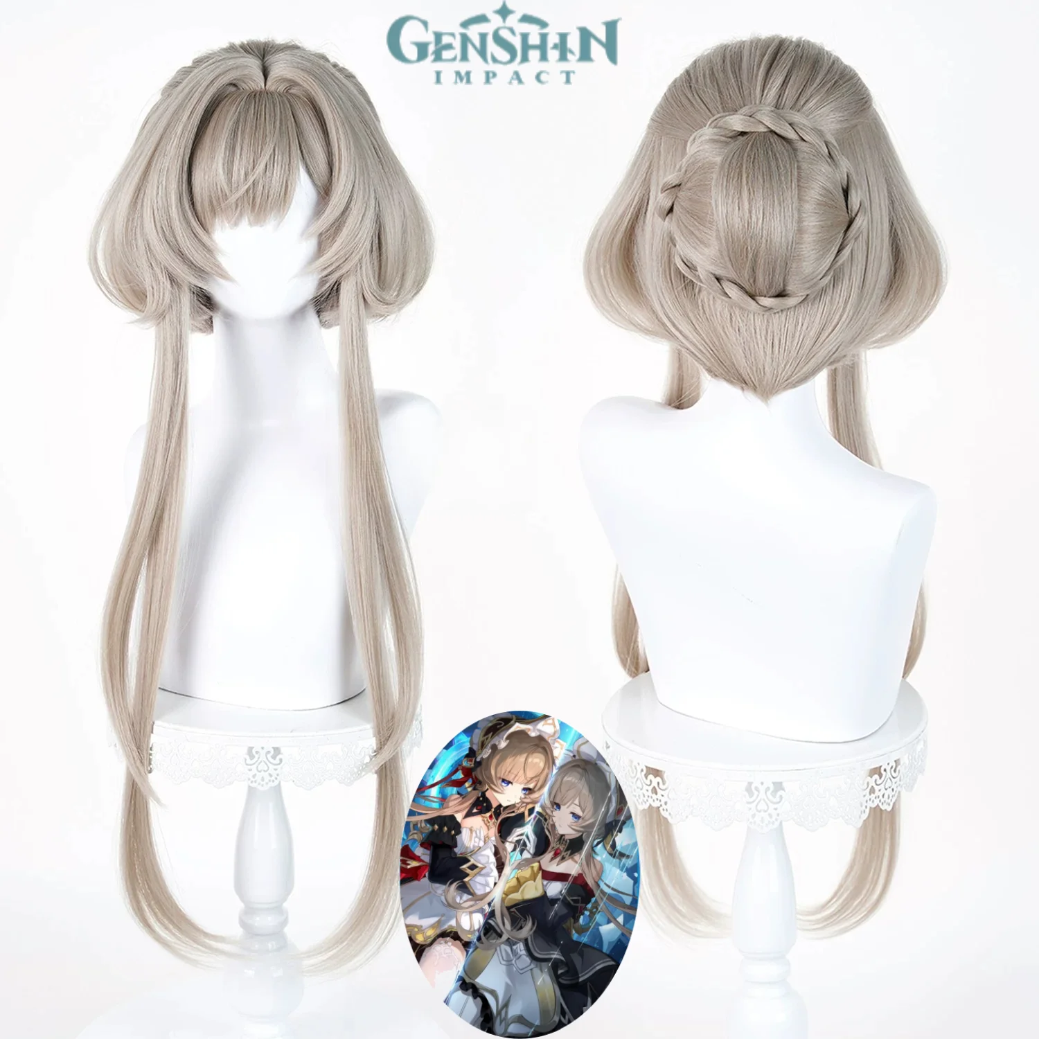 Genshin Impact Sandrone Cosplay Full Set Mirror Water Fallacy The Marionette Black Red Mechanical Dress for Convention Halloween