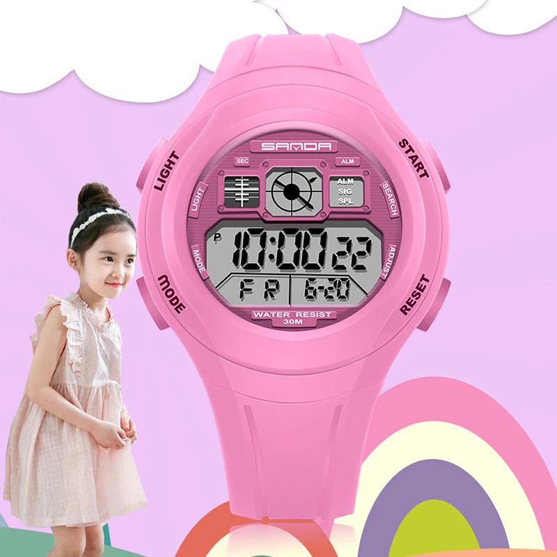 UTHAI CE09 модные детские часы со светодиодной подсветкой, водонепроницаемые спортивные персонализированные электронные часы, крутые часы, подарочные часы для детей