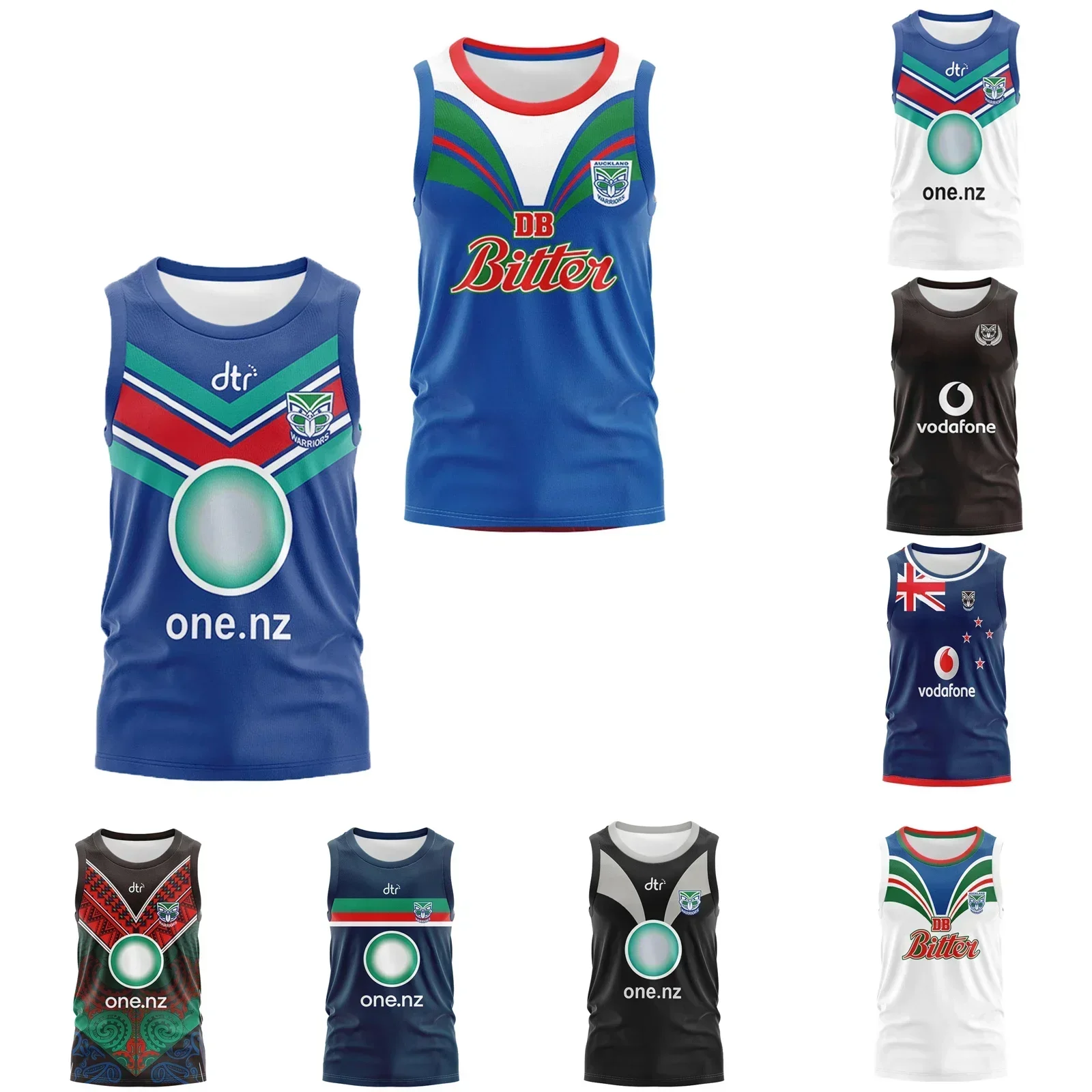 2023 Warriors Home/Away/Indigenous/Retro Rugby Vest  Sport Singlet Customize Customize