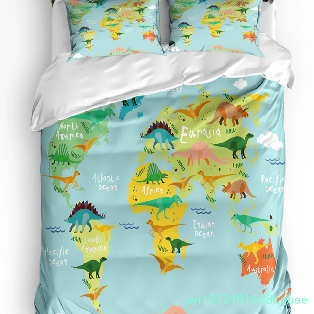 Dinosaur Bedding Set For Bedroom Bed Home Various Different Ancient Animals From Jurassic Duvet Cover Quilt Cover And Pillowcase