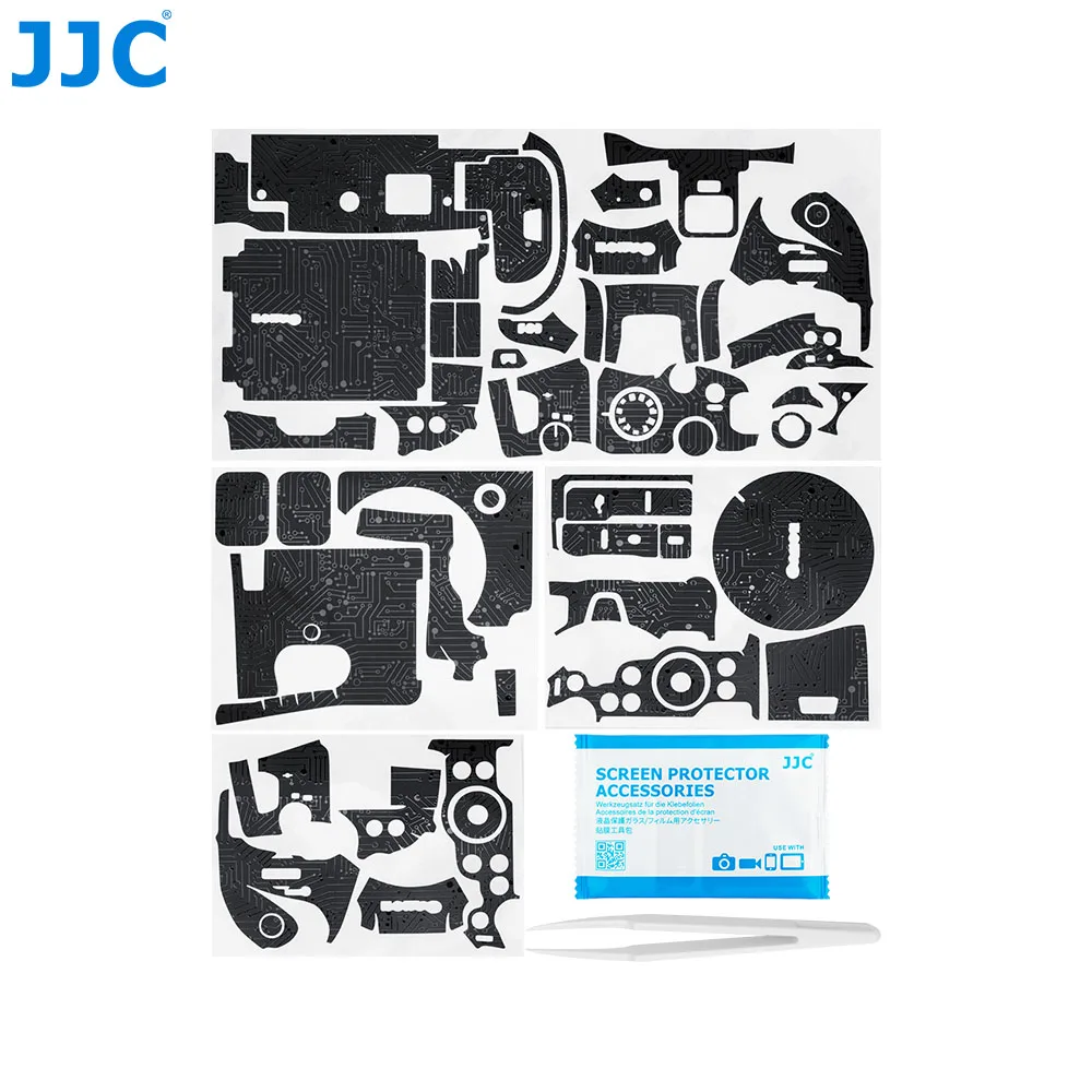 JJC EOS R6 Camera Body Sticker Protective Skin Film Kit For Canon EOS R6 Anti-Scratch 3M Sticker Camera Skin Circuit Board Black