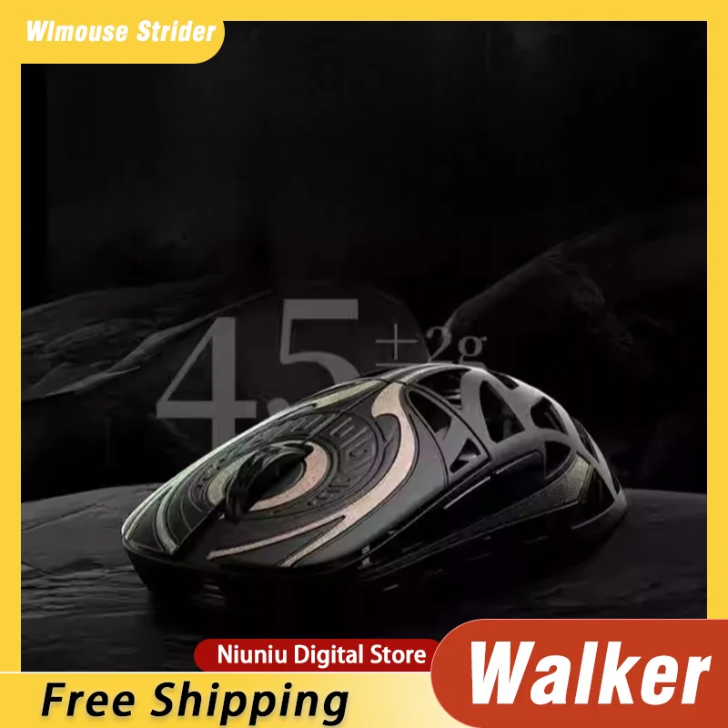 

Wlmouse Strider Walker Esports Mouse Wireless PAW3950HS 8K Magnesium 2.4G/Wired Lightweight Ultra-Light Hollow FPS for PC
