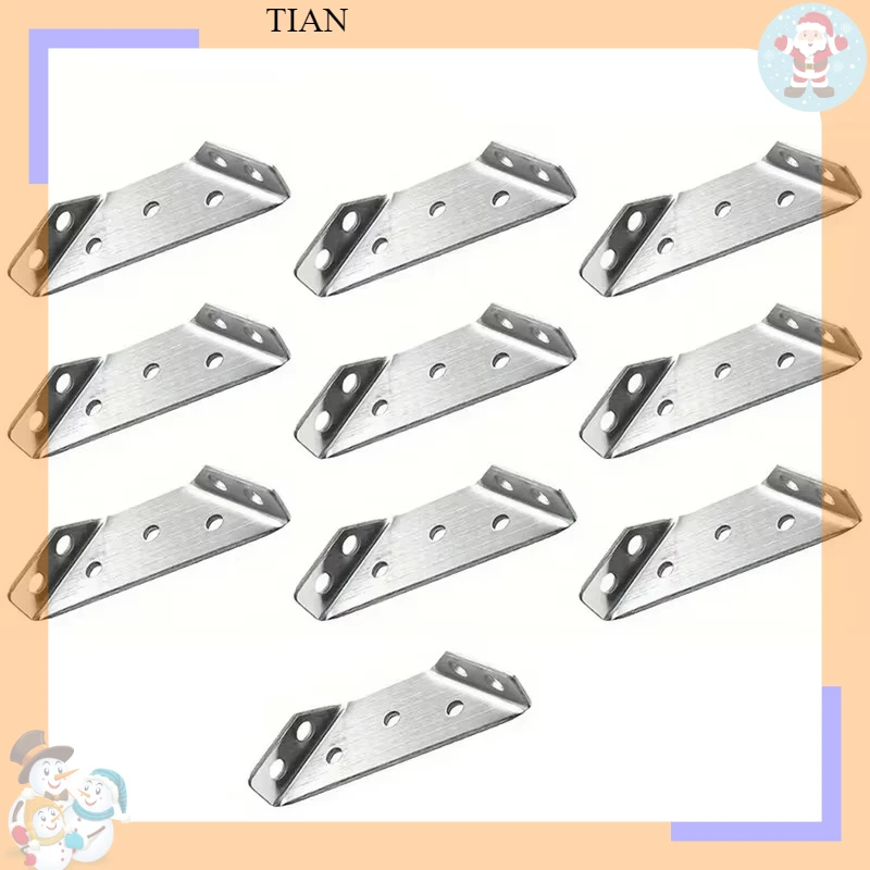 T‌IAN   Thickened 90 Degrees Right Angle Stainless Steel Fixed Bracket, 10/20/40/50Pcs Furniture Connector Hardware‌
