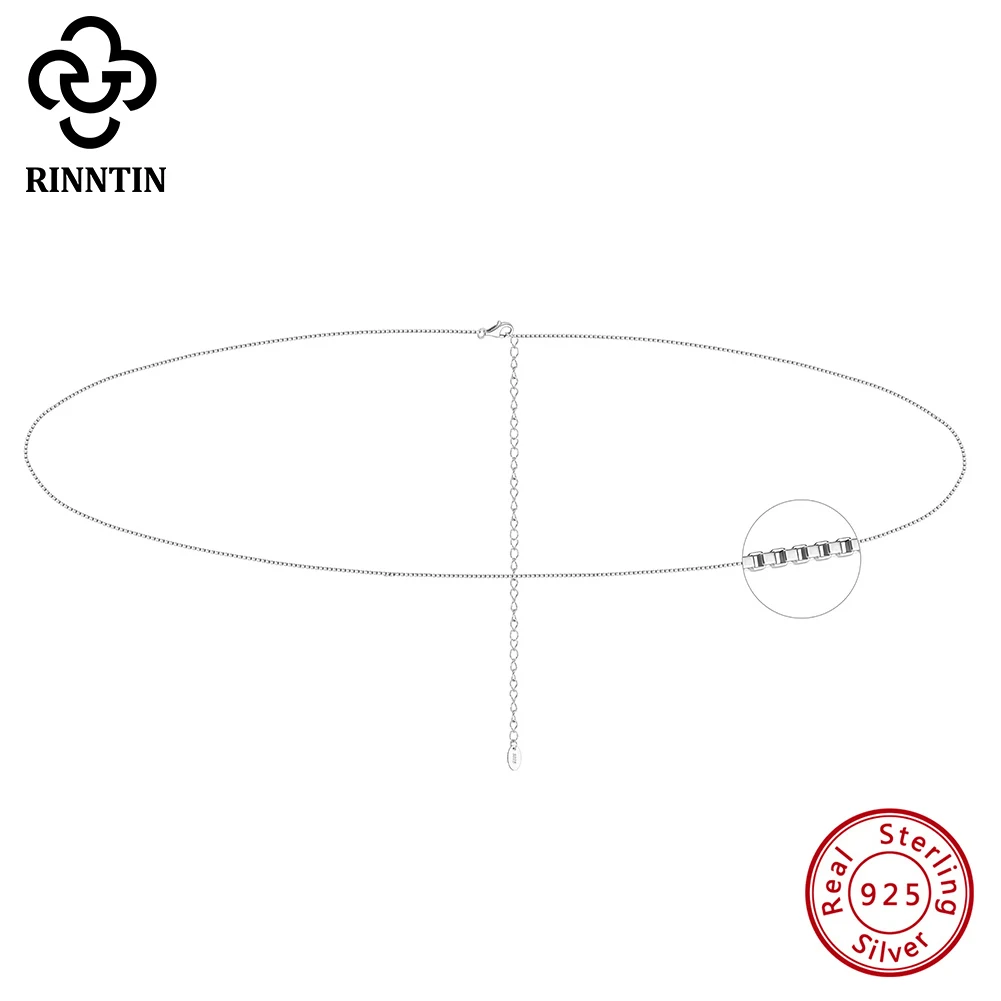 

Rinntin Minimalism 925 Sterling Silver Sexy Belly Belt Waist Chain for Women Fashion Summer Beach Bikini Accessories CW02