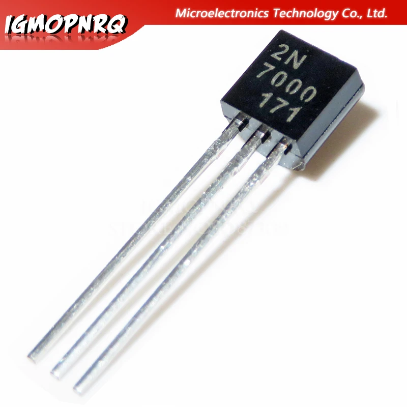 50 sztuk 2N7000 TO-92 MOSFET małego sygnału 200 mA, 60 V N-kanał nowy oryginał