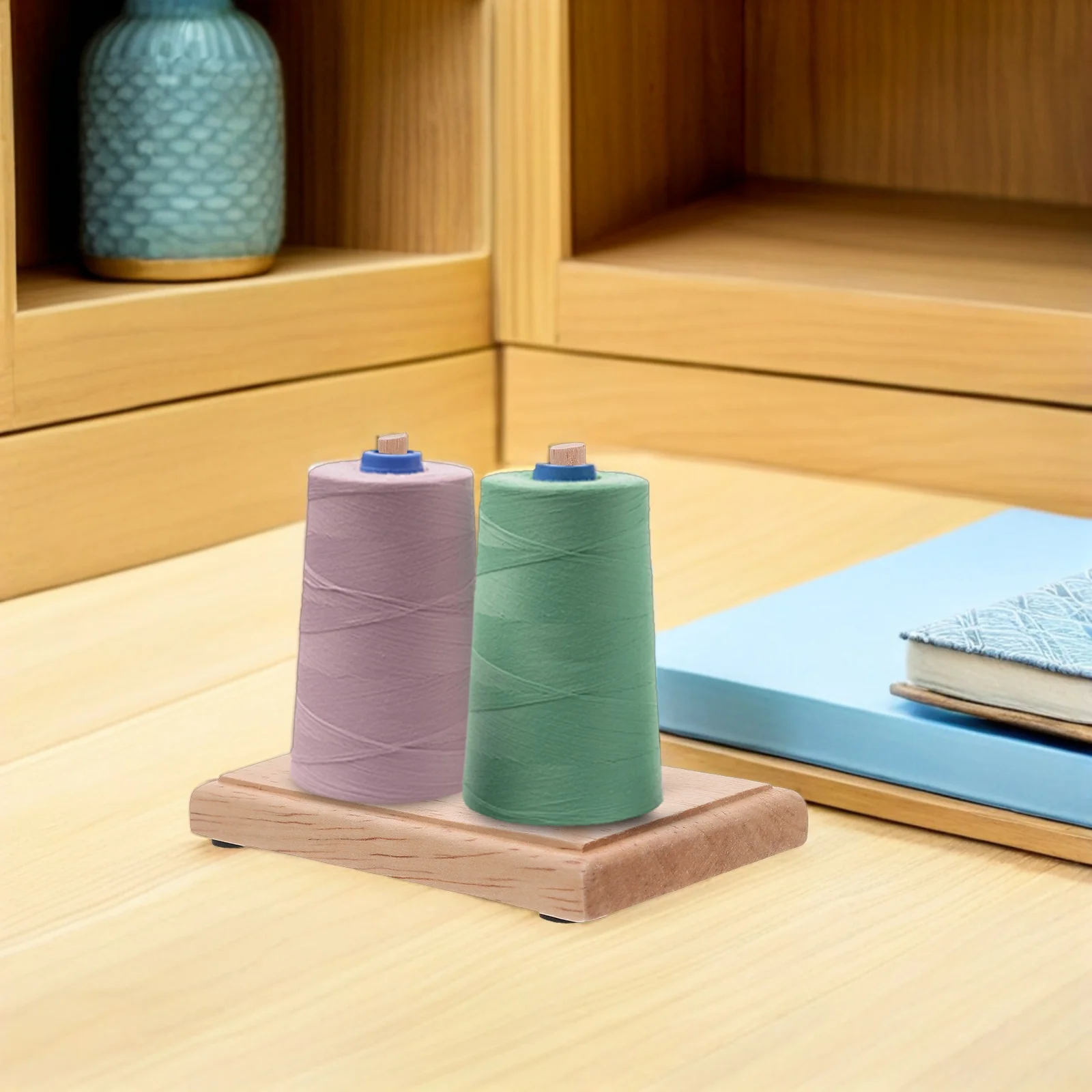 

Wooden Thread Spool Holder Rack Embroidery Organizer Stand Ribbon Spool Storage Sewing Bobbins Stand For Quilting Craft Projects