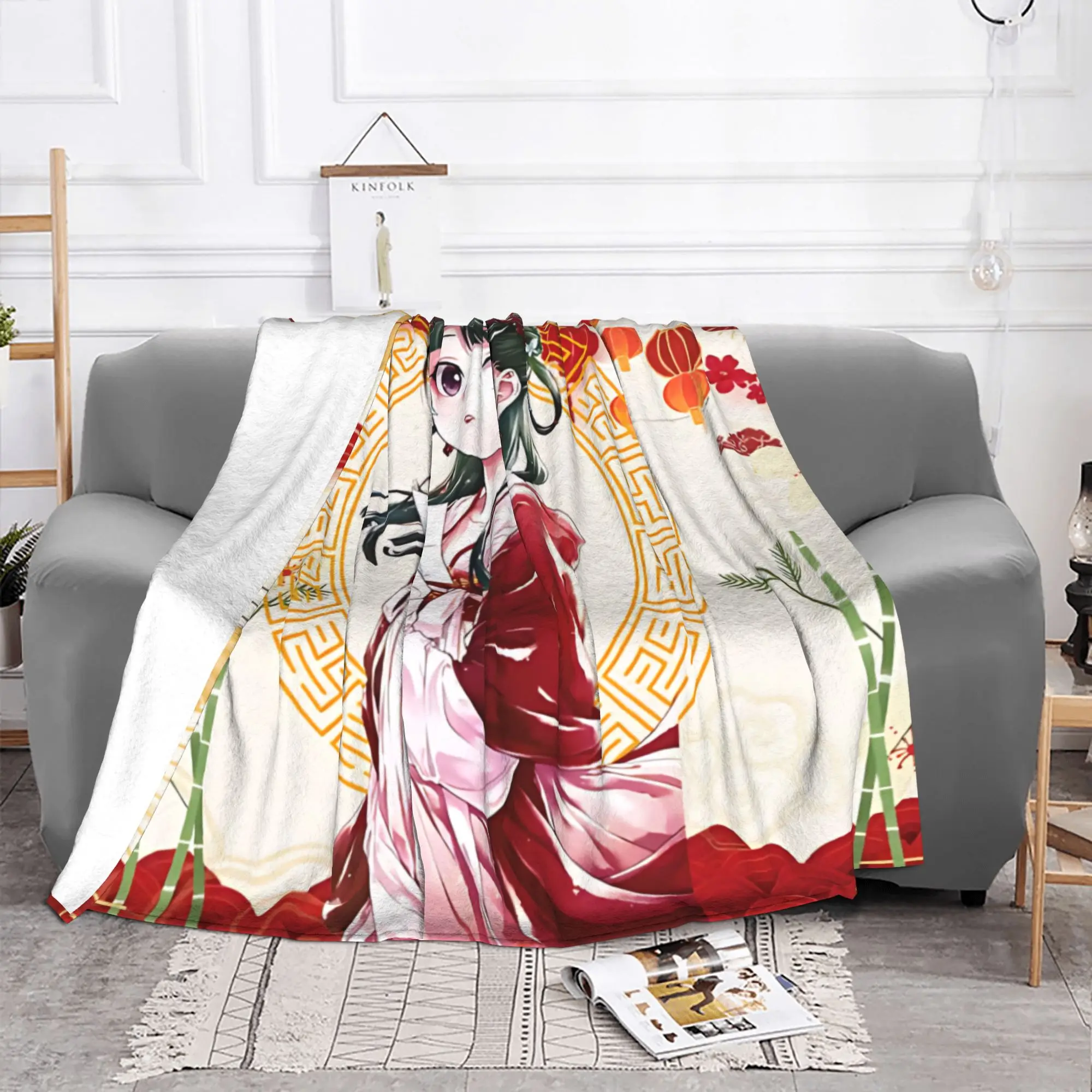 1PC The Apothecary MAOMAO  home room decorations Winter Blankets for Adults Bedding Home Interior Sofa Knee