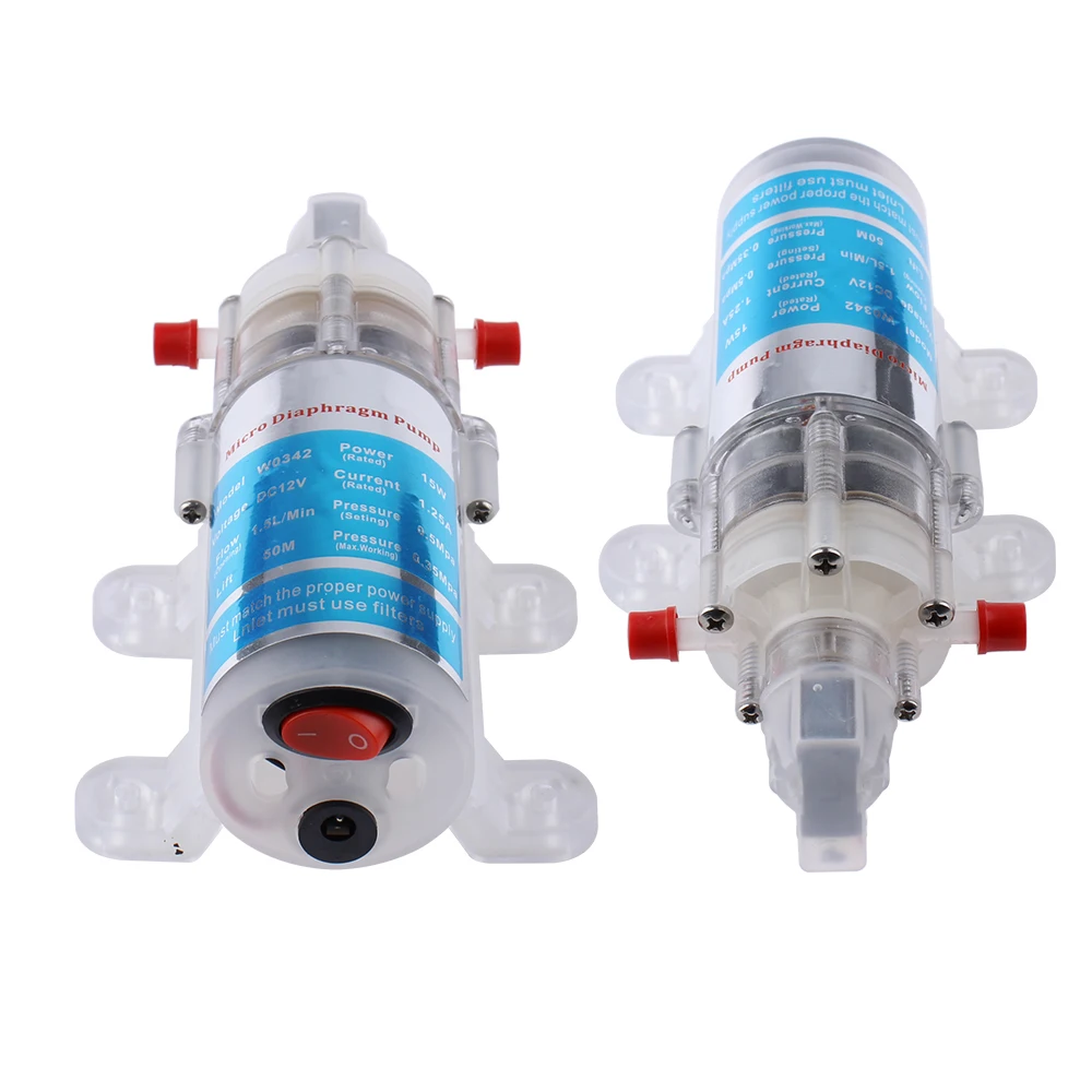 เกรดอาหารน้ำปั๊มไฟฟ้าปั๊มไดอะแฟรม12V 15W Self-Priming DC สุขาภิบาลและมั่นคง