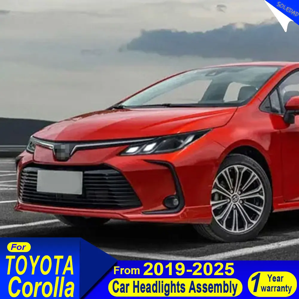 

Car headlights for Toyota Corolla 2019-2022 headlight assembly upgrade with high-end full LED projector daytime running lights