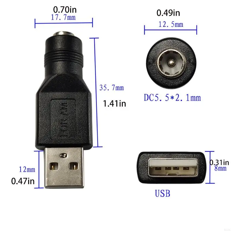 W89C TOÀN USB ĐẾN CHO ADAPTER USB 2.0 A MALE đến 5.5X2.1mm cho bộ chuyển đổi bộ chuyển đổi truyền nhanh