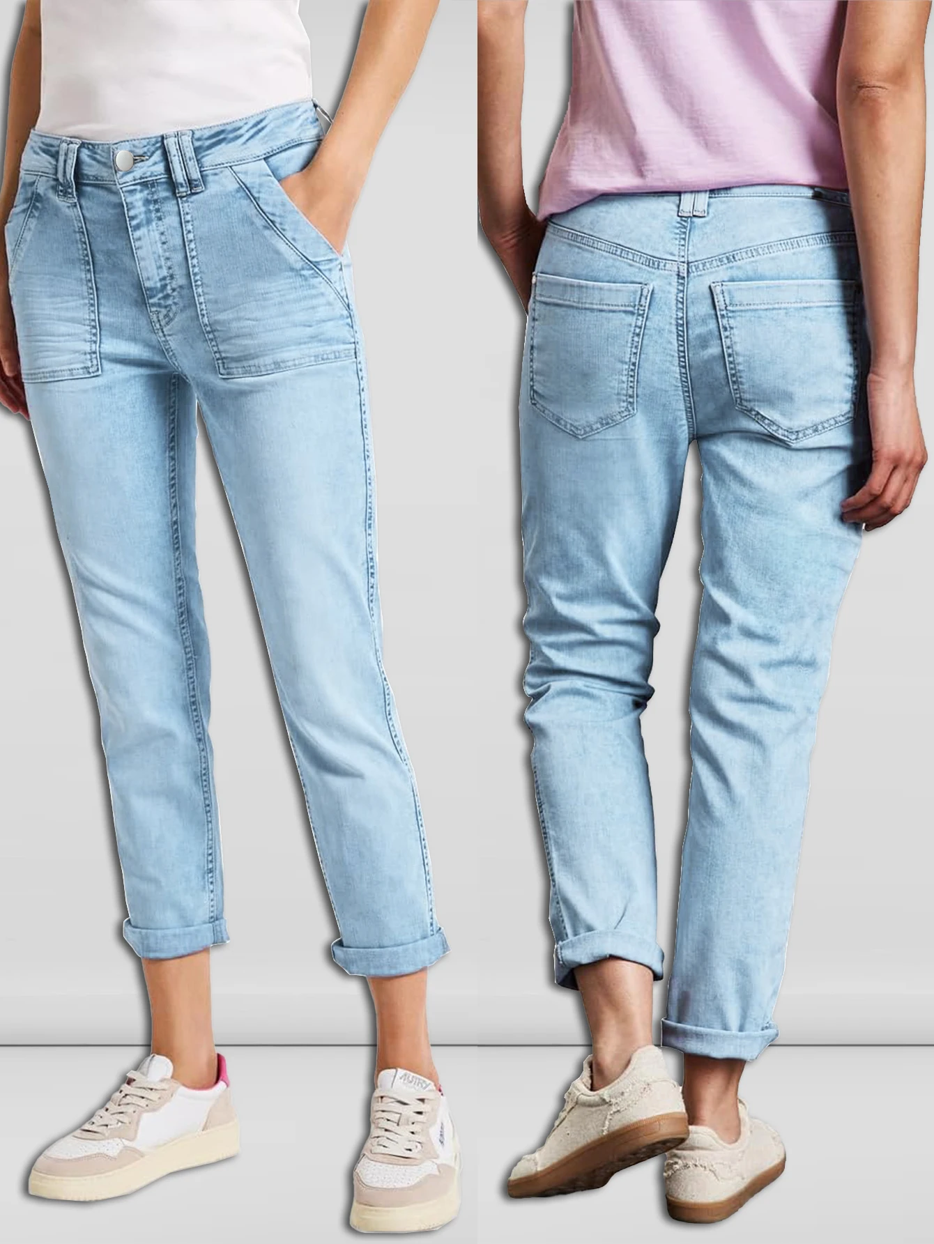 

Новые женские приталенные синие джинсы с девятью точками и подолом с манжетами. Повседневные и универсальные модные девятиточечные женские джинсы.