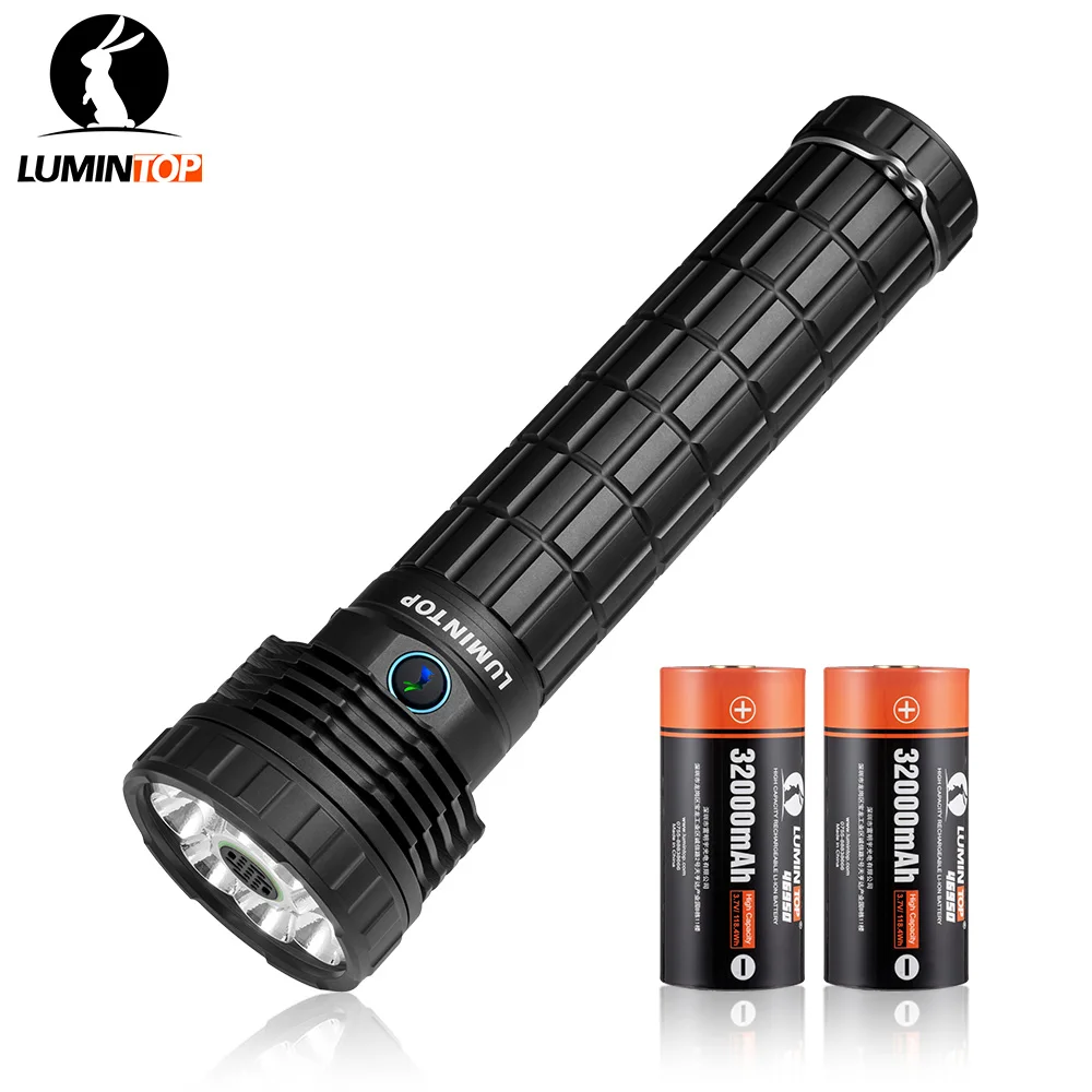 Lumintop MACH V3.0  double 46950 battery flashlight with turbo 50000 lumens powerful outdoor flashlight with fan USB TYPE C char