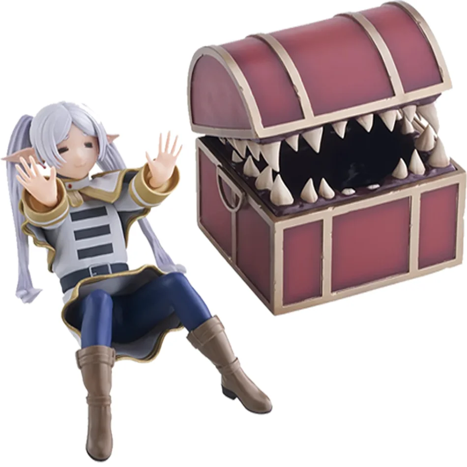 Frieren Beyond Journey\'s End Frieren Treasure Box Monster Anime Figure Toy Fern Noodle Stopper Action Figurine