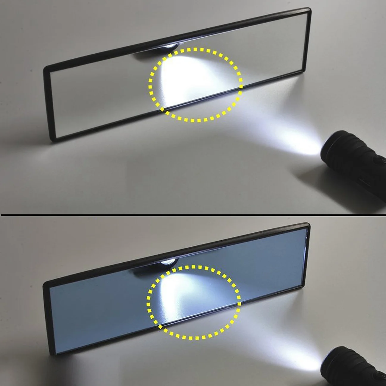Efficientt-11.8 Inch 300Mm Blue Surface On Universal Fit Wide Angle Panoramic Auto Interior Rearview Mirror