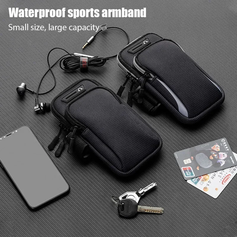 Uniwersalna opaska na ramię Sportowe etui na telefon do biegania Uchwyt na telefon Sportowa torba na telefon iPhone Xiaomi Huawei poniżej 6,5" 7,2" — zdjęcie 5