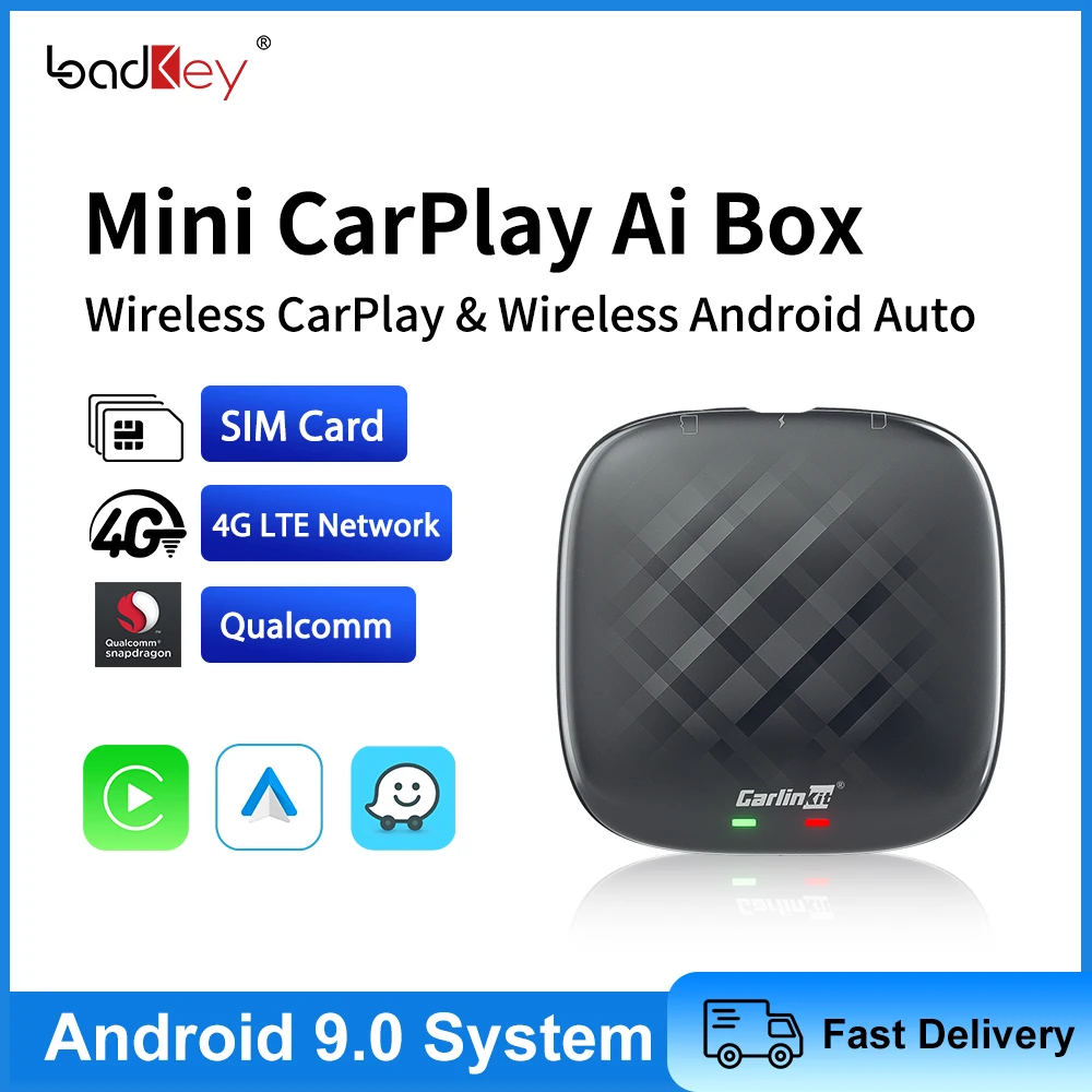 

Carlinkit CarPlay Ai Box Wireless CarPlay Wireless Android Auto For Audi Bmw Mazda Toyota With Netflix YouTube 4G LTE Qualcomm