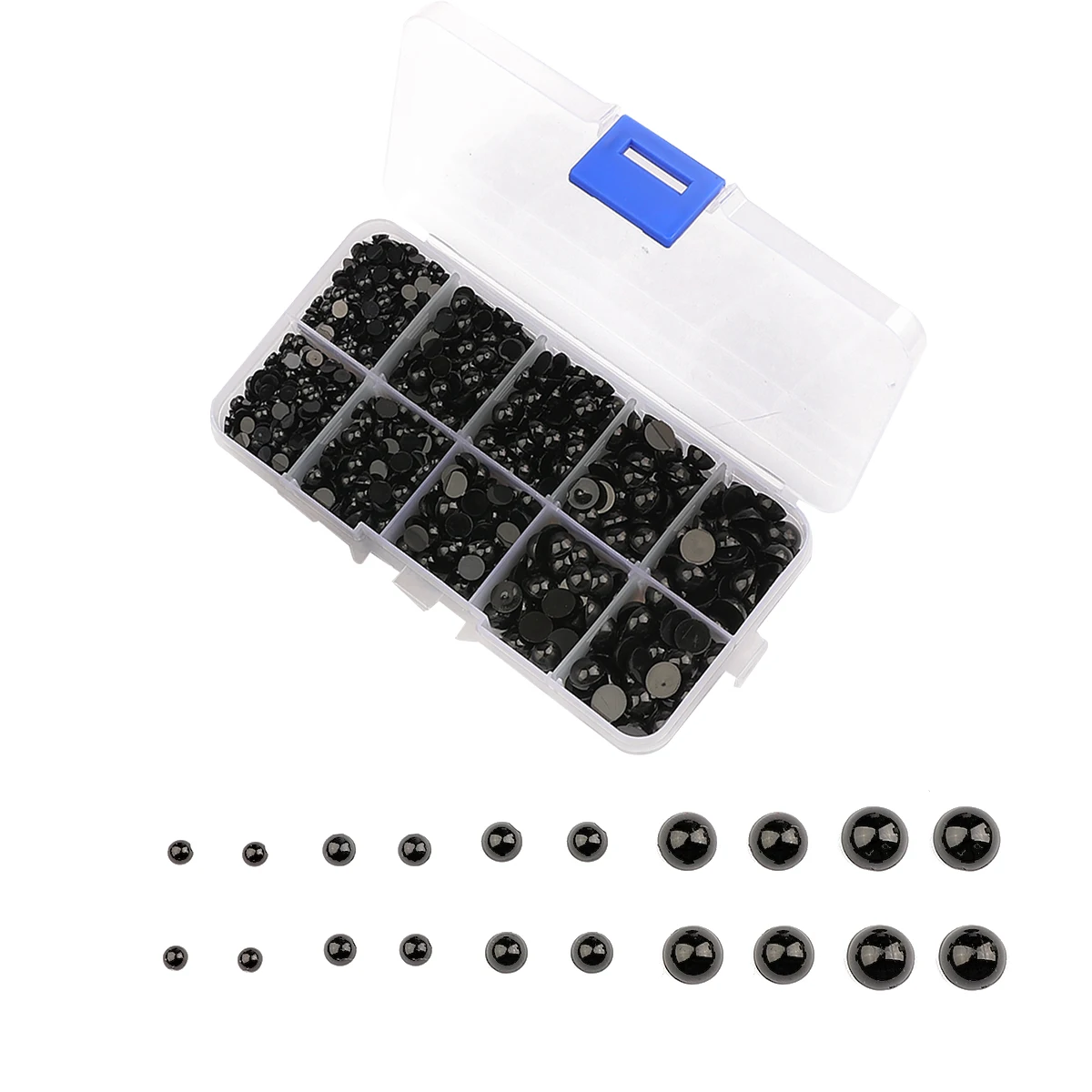3-12mm Black Plastic Safety Eyes For Bear Toys Doll DIY Decoration Sewing Animal Security Eyes For Amigurumi Craft Supplies