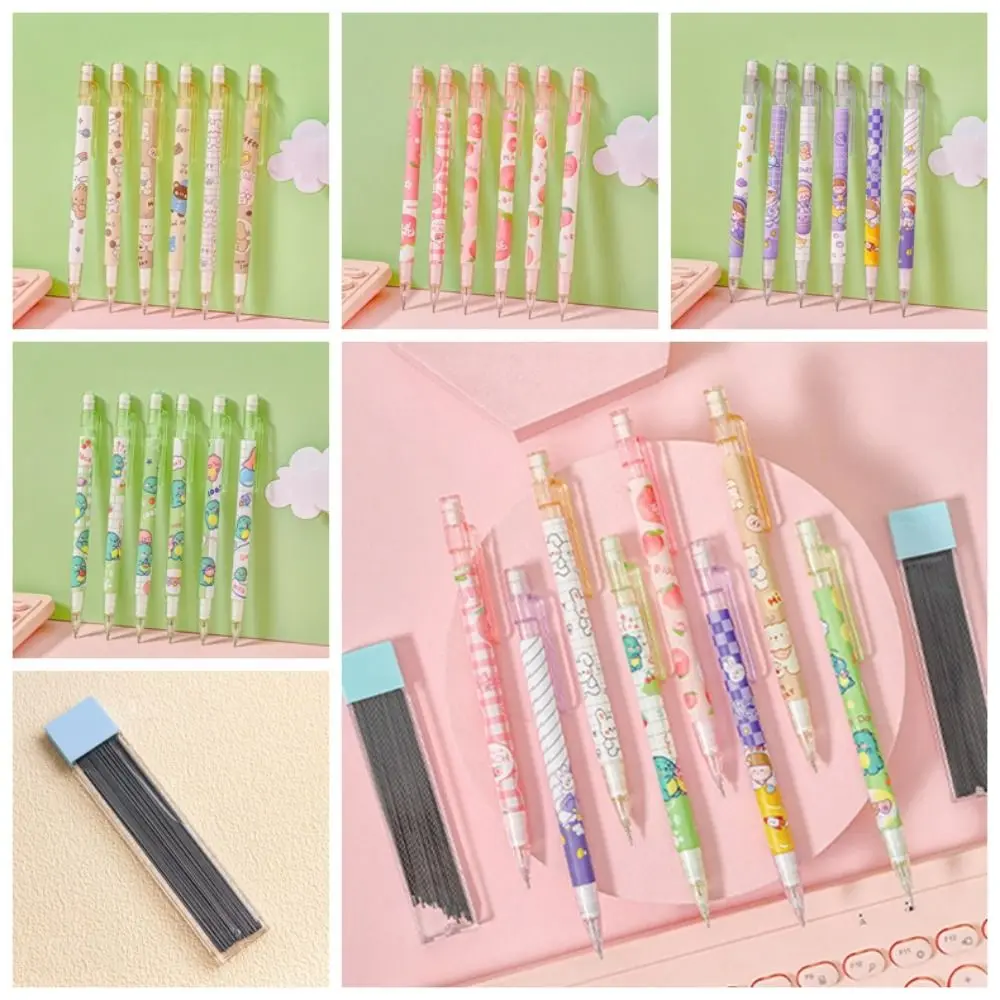 Pencil Refill 0.5mm Mechanical Pencil Animals Peach Automatic Pencils Astronaut Cute Press Pen Students Prize