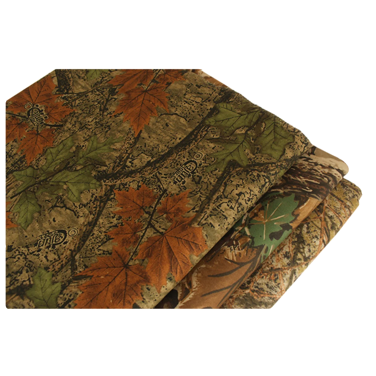 1.5M Width Big Leaf Print Bionic Camouflage Grid Cotton Twill Fabric Thickened Flame Retardant for DIY Jacket Pants Material