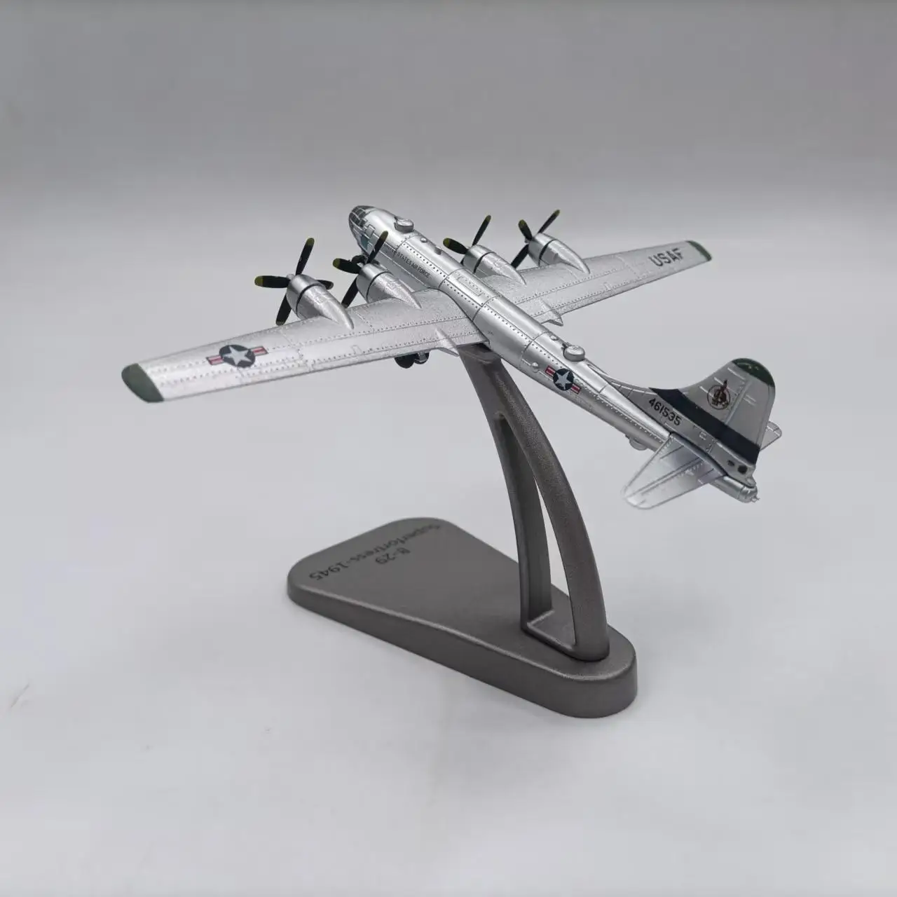 

Литой под давлением масштаб 1:300 B-29 Super Airfortress Bomber, модель самолета из сплава, Коллекционная игрушка, подарок, сувенир, украшение для дисплея