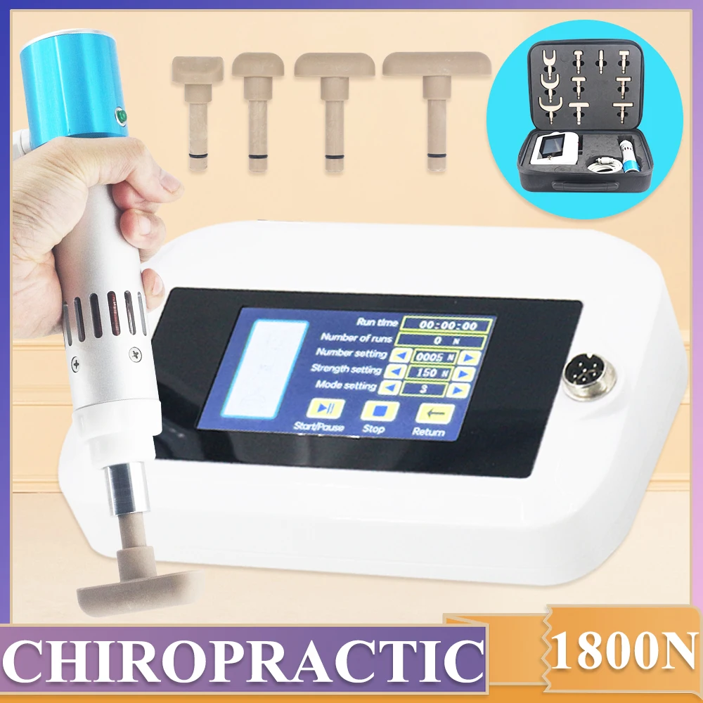 Professional Electric Chiropractic Gun 1800N Powerful Adjustable Spine Correction 8 Languages Touchscreen Massager 2025 Hot Sale