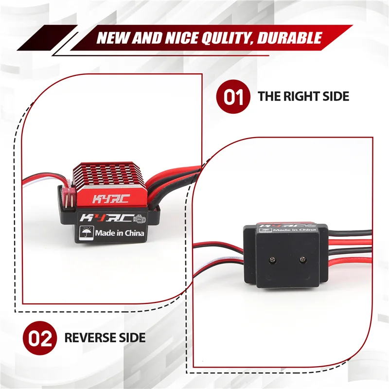 Contrôleur de vitesse ESC brossé étanche AS96-1060 60A, frein avant et frein arrière pour chenille axiale 1/10 RC Scx10 Trx4