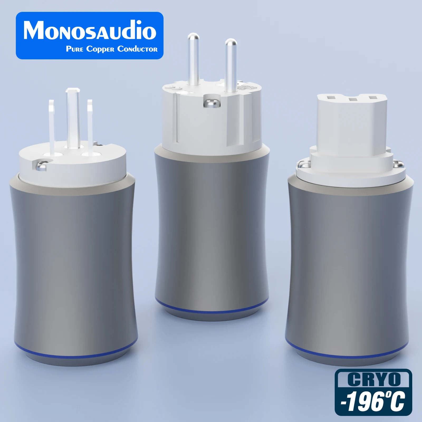 Monosaudio EMF110Ag Series Solid Pure Silver HiFi AC Power Plugs and Sockets: High-Performance Connectors with Cryogenically