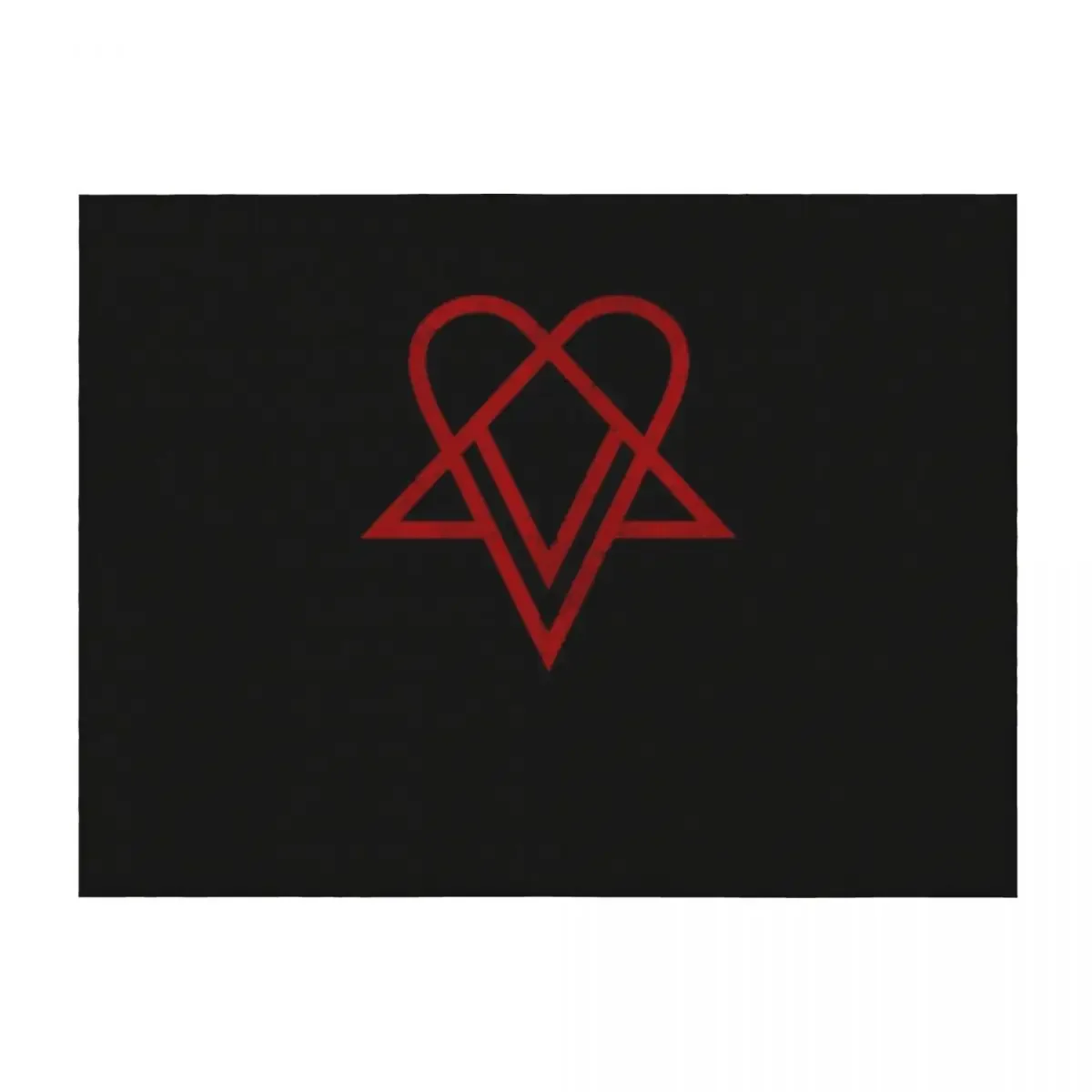 

Heartagram Him Band Logo Tee Heartagram symbol Ville Valo Throw Blanket Designers Soft Plaid bed plaid Blankets