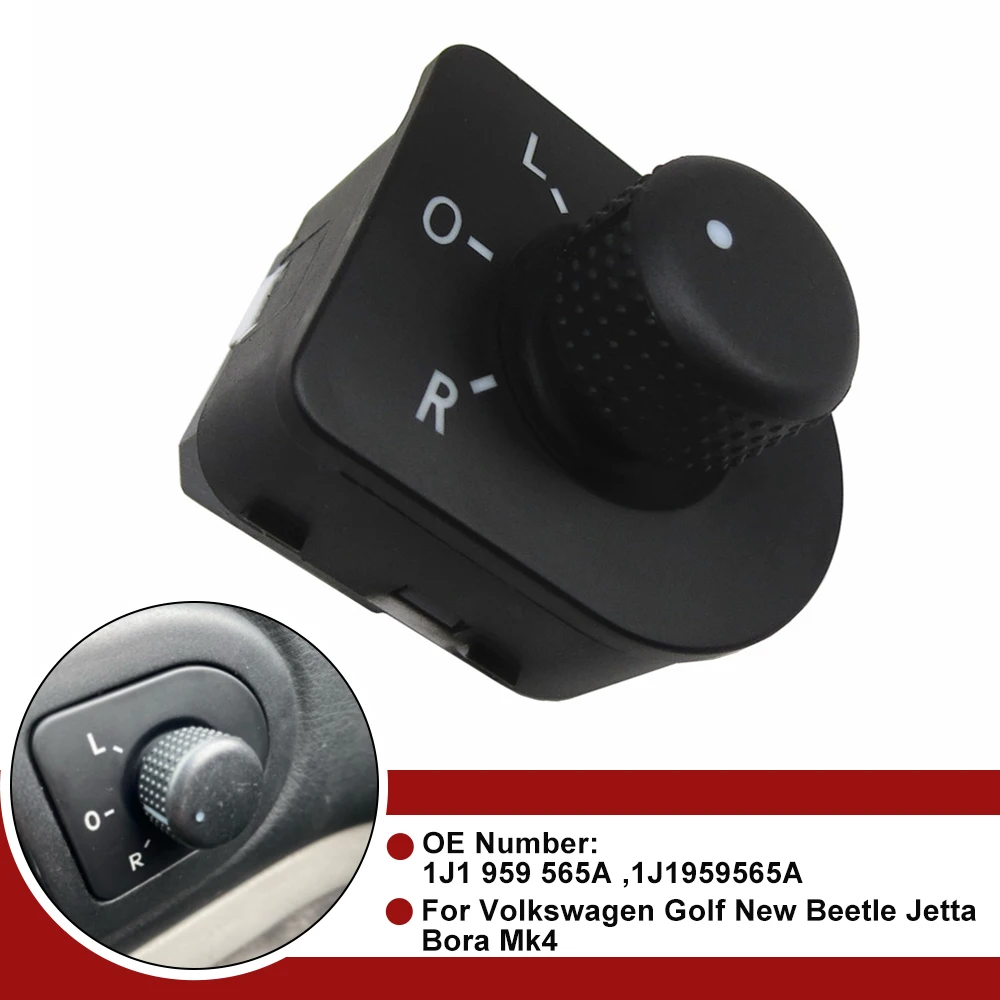 For Volkswagen New Beetle Jetta Bora Mk4 Golf IV GTi/ R32 NEW 10PINS Side Mirror Switch Control Knob Button 1J1959565A