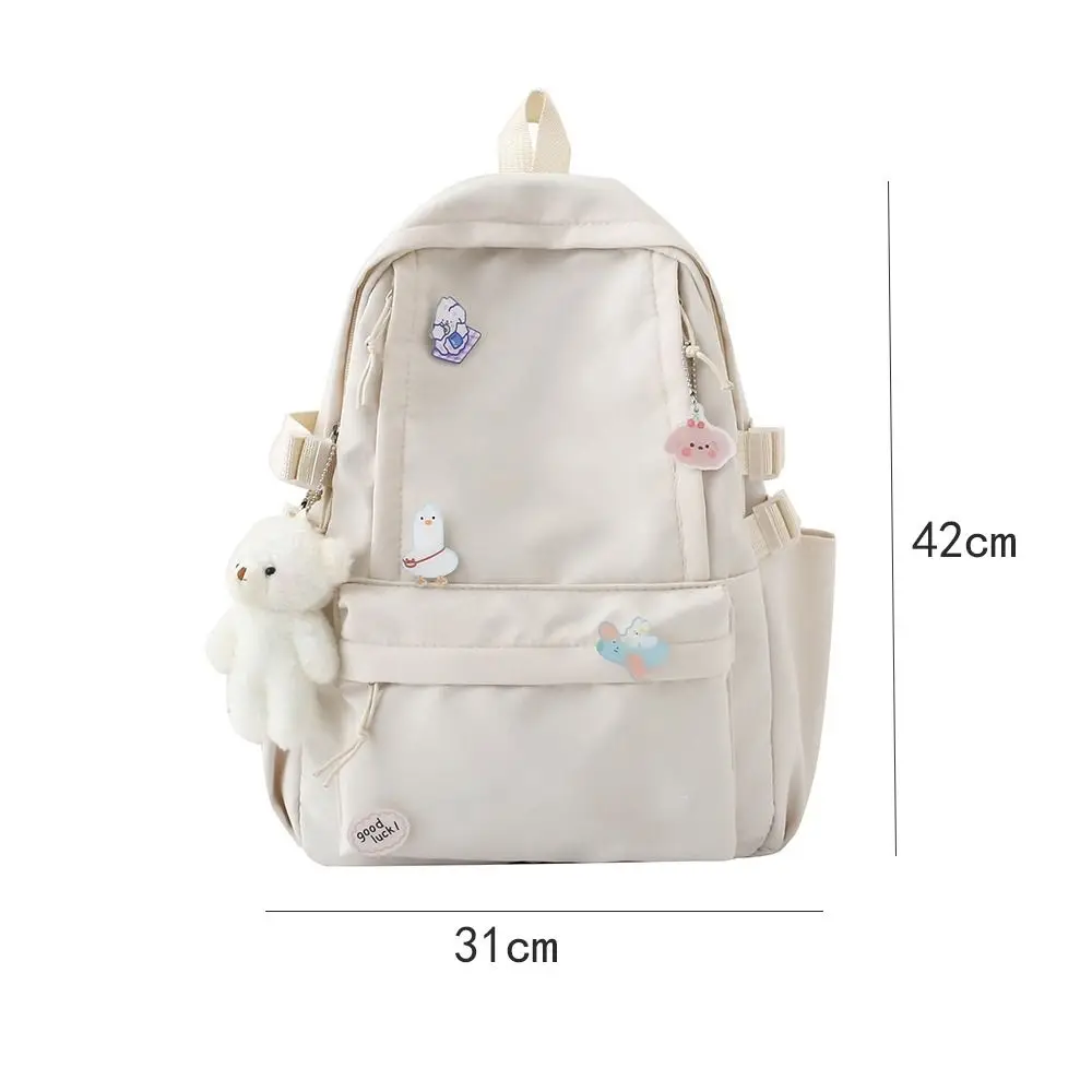 Backpack Casual Canvas Book Backpack Green Adjustable Strap Large Capacity Street Travel Bag Student School Bags Portable