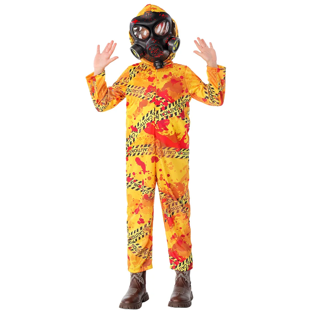 Boy Quarantine Protection Suit Halloween Costume Girls Stage Performance Biohazard Mask Clothes Biochemical Radiation Jumpsuit - Image 2