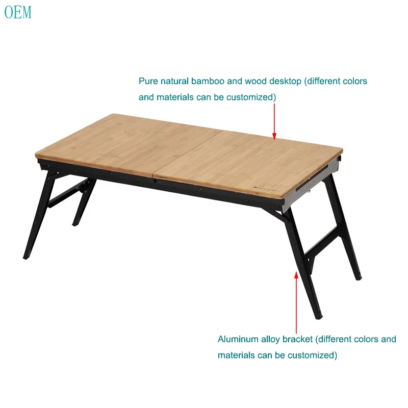 Outdoor IGT Easy Folding Camping Black Walnut Table Bbq Camping Picnic Folding Table CK-090