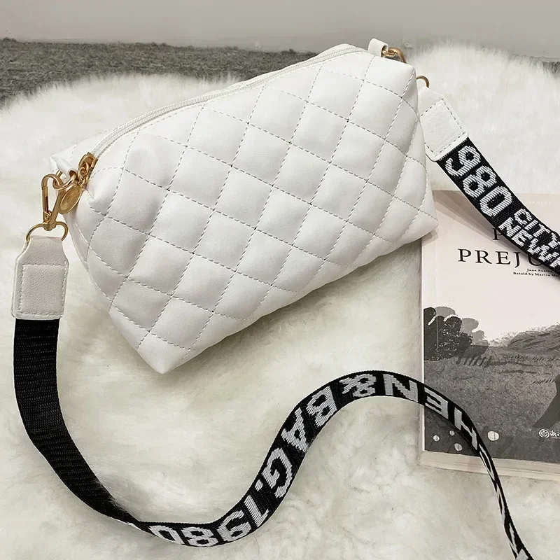 Women Small Messenger Bags Trend Rhombus Embroidery Solid Color Camera Bag Female Fashion Mobile Phone Shoulder Crossbody Bags