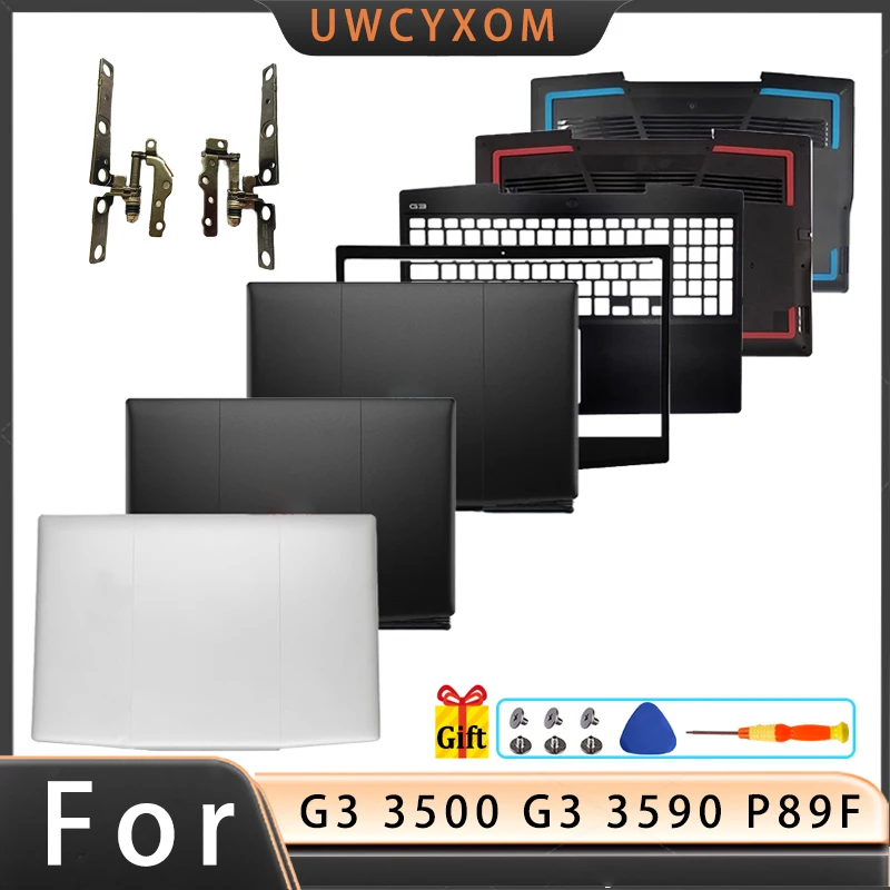 

New For G3 15 3590 3500 LCD Back Cover 747KP / Front Bezel / Upper Case Palmrest / Bottom Base Base Lower / Hinges / Screw